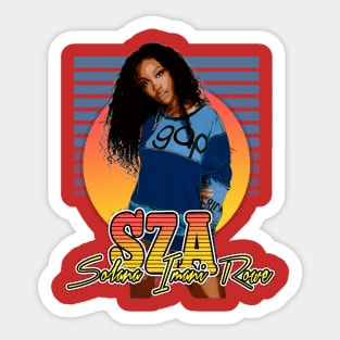 RETRO SZA //Solana Imani Rowe vintage style flyer Sticker